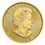 Złota moneta Kanadyjski Liść Klonowy 1 oz 2021/22 awers