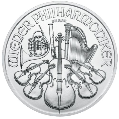 Srebrna moneta Wiedeńscy Filharmonicy 1 oz 2022 rewers