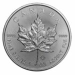 Srebrna moneta Kanadyjski Liść Klonowy 1 oz 2022 rewers