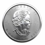 Srebrna moneta Kanadyjski Liść Klonowy 1 oz 2021 awers