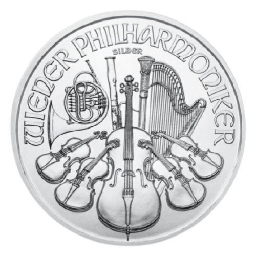 Srebrna moneta Wiedeńscy Filharmonicy 1 oz 2021 rewers