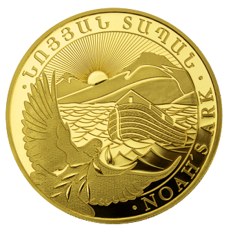 Złota moneta Arka Noego 1/2 oz 2022 rewers