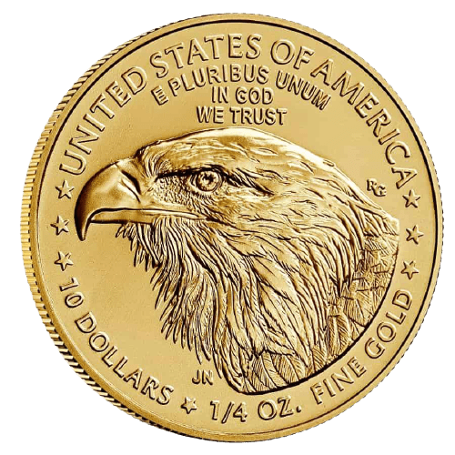 Złota moneta Orzeł Amerykański 1/4 oz 2022 rewers
