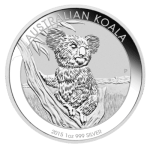 Srebrna moneta Koala 1 oz 2015 rewers