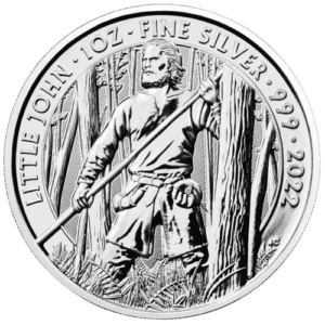 Srebrna moneta Mity i Legendy Mały John 1 oz 2022 rewers